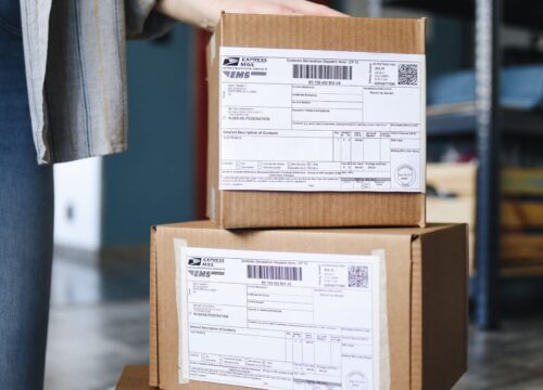 Stacks of boxes ready for delivery